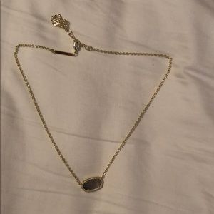 Kendra Scott Eliza Gold Pendant Necklace in Slate